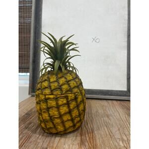 Vintage Evers Pineapple Ice Bucket with Glass Insert MCM Tiki Bar